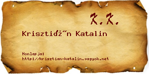 Krisztián Katalin névjegykártya