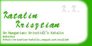 katalin krisztian business card